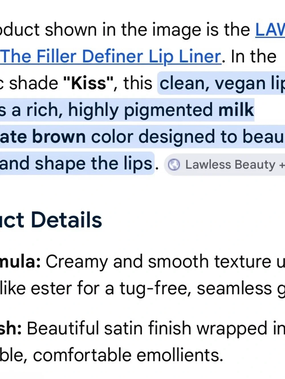 LAWLESS Forget The Filler Definer Lip Liner Shade - “Kiss”